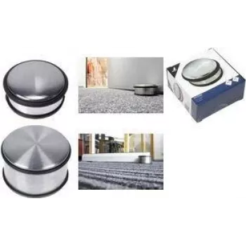 Kangaro K-11000 chromuotas metalinis durų stabdys, 100 mm skersmuo, 45 mm aukštis, 1,25 kg