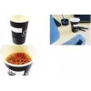 KANGARO Eco popierinis puodelis 180 ml juodas/baltas karštiems ir šaltiems gėrimams (1 vnt.) K-157001
