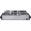 Tristar BP-6285 Buffet šildytuvas su 3 x 2,5L nerūdijančio plieno šildymo indais, 300W, reguliuojamas termostatas, permatomi dangčiai, neslystantys pagrindai
