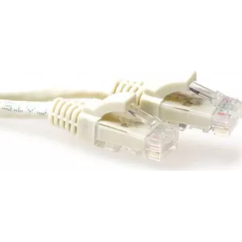 ACT Ivory 0,25 m U/UTP CAT6A Snagless RJ45 tinklo kabelis IB3252
