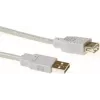 ACT SB2198 USB 2.0 prailginimo kabelis USB-A (tėvinis) į USB-A (moteriškas), 1,8 m, dramblio kaulo spalvos