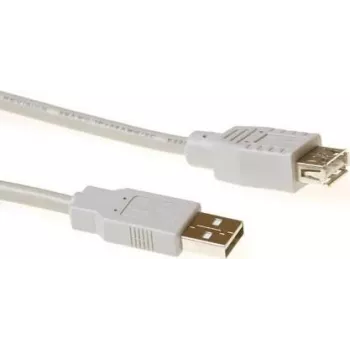 ACT SB2198 USB 2.0 prailginimo kabelis USB-A (tėvinis) į USB-A (moteriškas), 1,8 m, dramblio kaulo spalvos