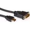 ACT AK3739 HDMI A male to DVI-D male vieno ryšio konversijos kabelis, 1 m, juodas
