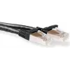 ACT FB7910 juodas 10m LSZH S/FTP CAT6A tinklo kabelis su apsauginiais fiksatoriais