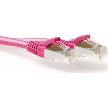 ACT Pink 0.5m LSZH S/FTP CAT6A Snagless RJ45 tinklo kabelis (FB8800)