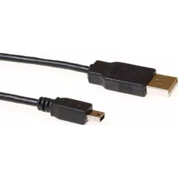ACT SB2413 USB 2.0 kabelis 3 m USB-A male to Mini-USB B male, juodas