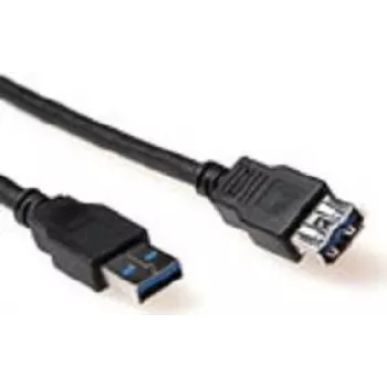 ACT SB3040 USB 2.0 prailginimo kabelis 0,5 m USB-A (tėvas) į USB-A (moteriškas), juodas