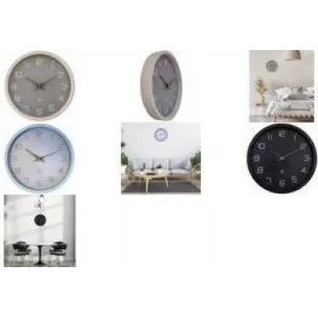 NEXTIME NXT ECO Kvarcinis sieninis laikrodis 300 mm mėlynas korpusas baltas ciferblatas juodi skaitmenys 7373BL