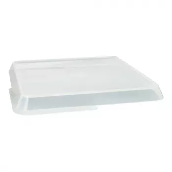 PAPSTAR Circulware kvadrato formos talpyklos dangtelis, permatomas, polipropilenas su 30% mineralinių užpildų, 1 vnt. (97024)