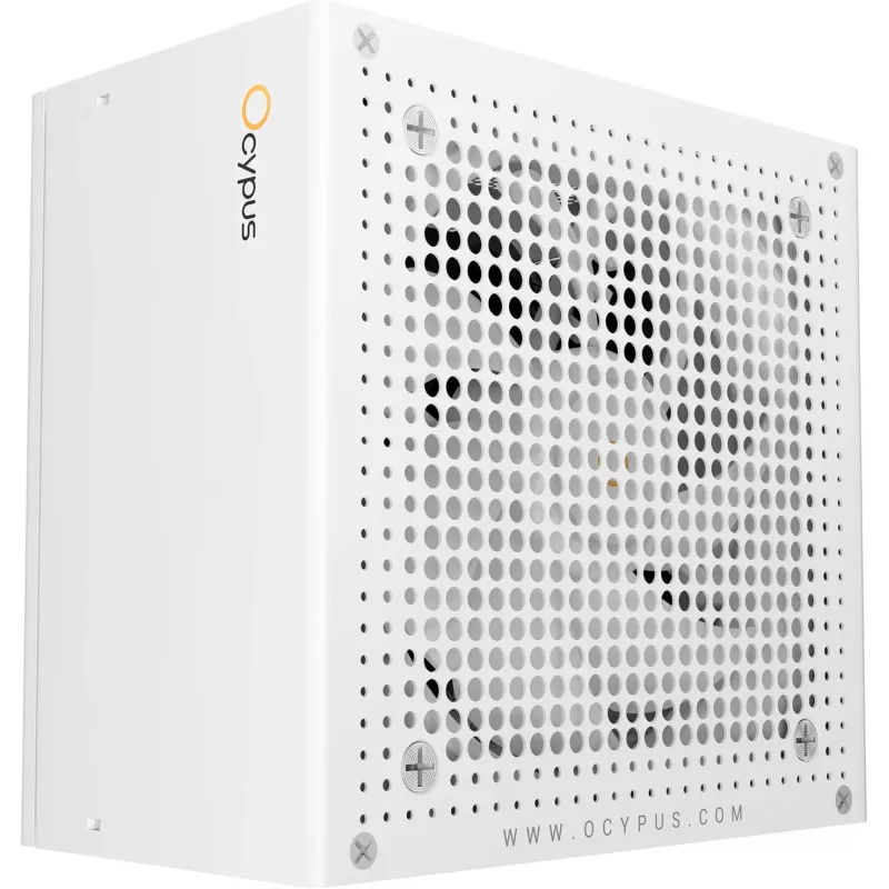 OCYPUS Iota P1000 1000W 80 PLUS Gold visiškai modulinis ATX 3.0 maitinimo šaltinis - baltas