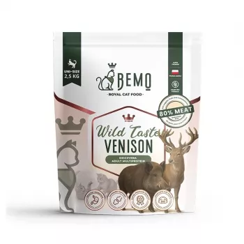 BEMO Cat Wild Taste Venison - sausas maistas katėms - 2,5 kg