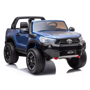 LEAN CARS Toyota Hilux DK-HL850 elektrinis vaikiškas automobilis, mėlynos spalvos lakuotas, 4x4, dvivietis, nuotolinio valdymo pultas, LED lempos, MP3, Bluetooth