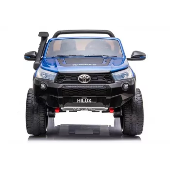 LEAN CARS Toyota Hilux DK-HL850 elektrinis vaikiškas automobilis, mėlynos spalvos lakuotas, 4x4, dvivietis, nuotolinio valdymo pultas, LED lempos, MP3, Bluetooth