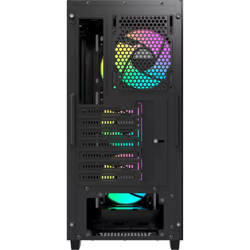 Ocypus Gamma C60 ARGB vidutinio dydžio korpusas - grūdintas stiklas, juodas