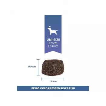 BEMO šaltai presuotas sausas pašaras šunims su upės žuvimi Mono 1kg