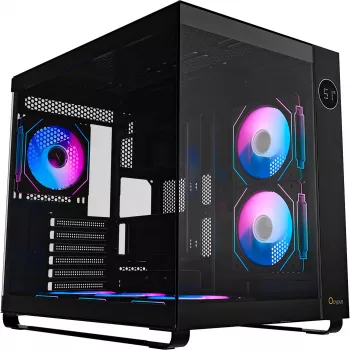 Ocypus Iota C70 ARGB juodas panoraminio stiklo Mid-Tower korpusas