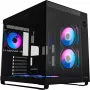 Ocypus Iota C70 ARGB juodas panoraminio stiklo Mid-Tower korpusas