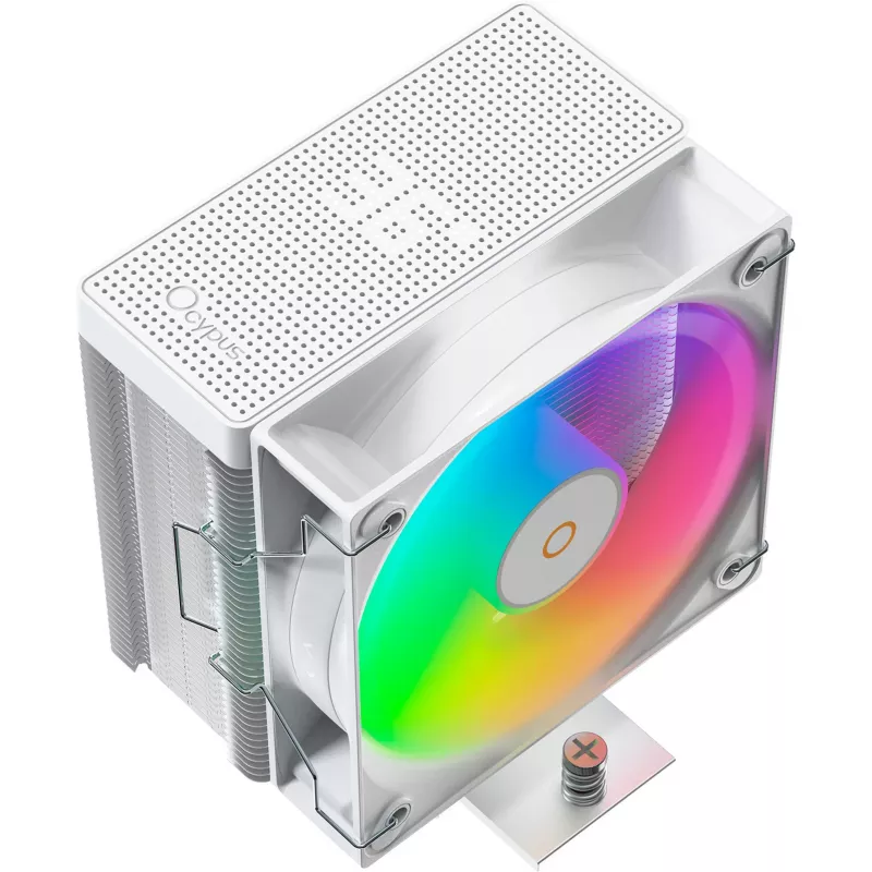 OCYPUS Gamma A40 ARGB Digital žemo profilio CPU aušintuvas – baltas, 100 mm