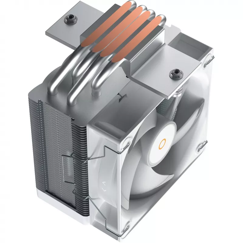OCYPUS Gamma A40 ARGB Digital žemo profilio CPU aušintuvas – baltas, 100 mm