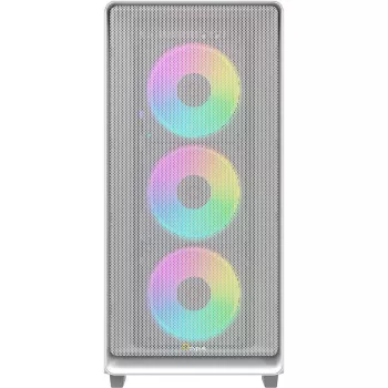 Ocypus Gamma C60 ARGB White vidutinio dydžio korpusas su grūdintu stiklu