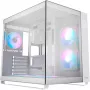 Ocypus Iota C70 ARGB White Panoraminio Stiklo Mid-Tower Korpusas