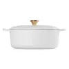 Le Creuset ketaus ovalus puodas 31cm / 6,3L baltas