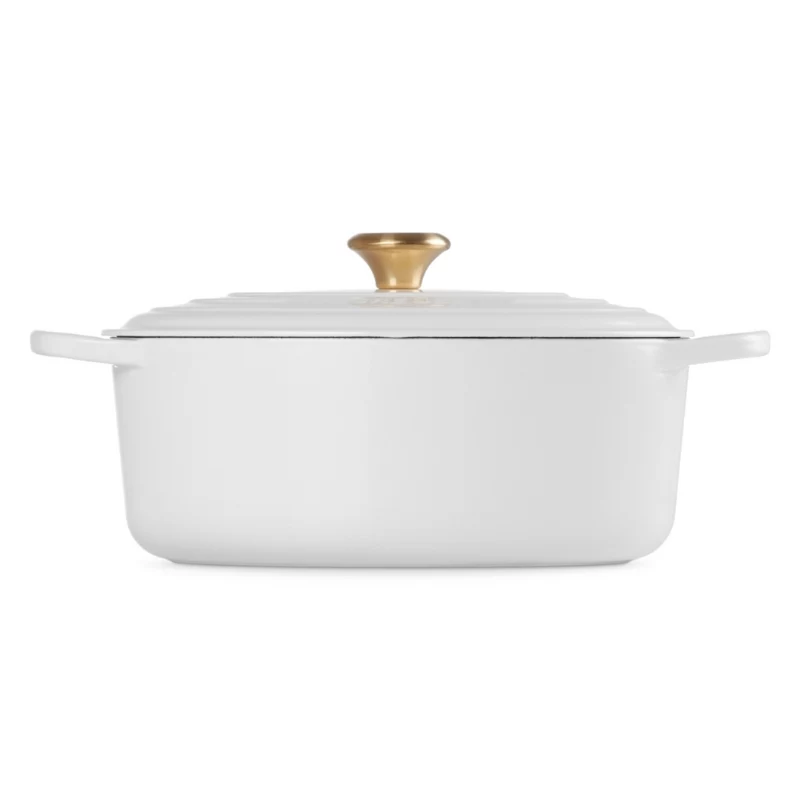 Le Creuset ketaus ovalus puodas 31cm / 6,3L baltas