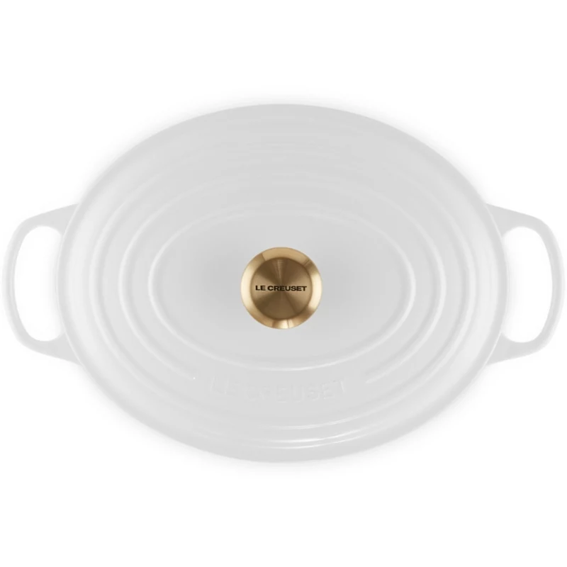 Le Creuset ketaus ovalus puodas 31cm / 6,3L baltas