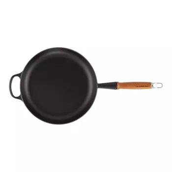 LE CREUSET ketaus keptuvė su medine rankena Ø28cm matinė juoda