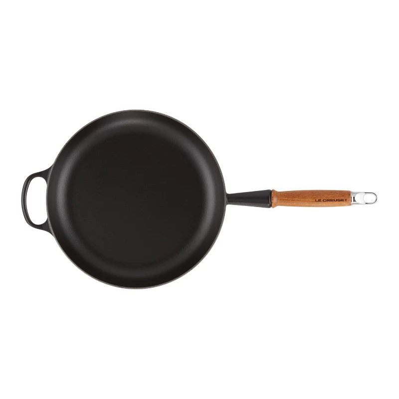 LE CREUSET ketaus keptuvė su medine rankena Ø28cm matinė juoda