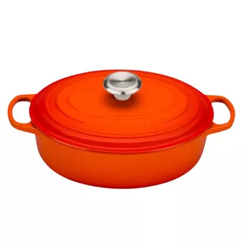 Le Creuset ketaus ovalus troškinimo puodas 27cm 3.4L Volcanic Orange