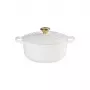LE CREUSET ketaus puodas apvalus 24cm 4.2L baltas