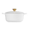 LE CREUSET ketaus puodas apvalus 24cm 4.2L baltas
