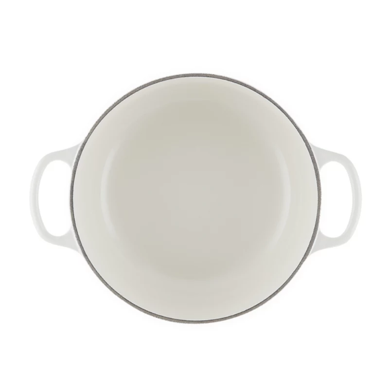 LE CREUSET ketaus puodas apvalus 24cm 4.2L baltas