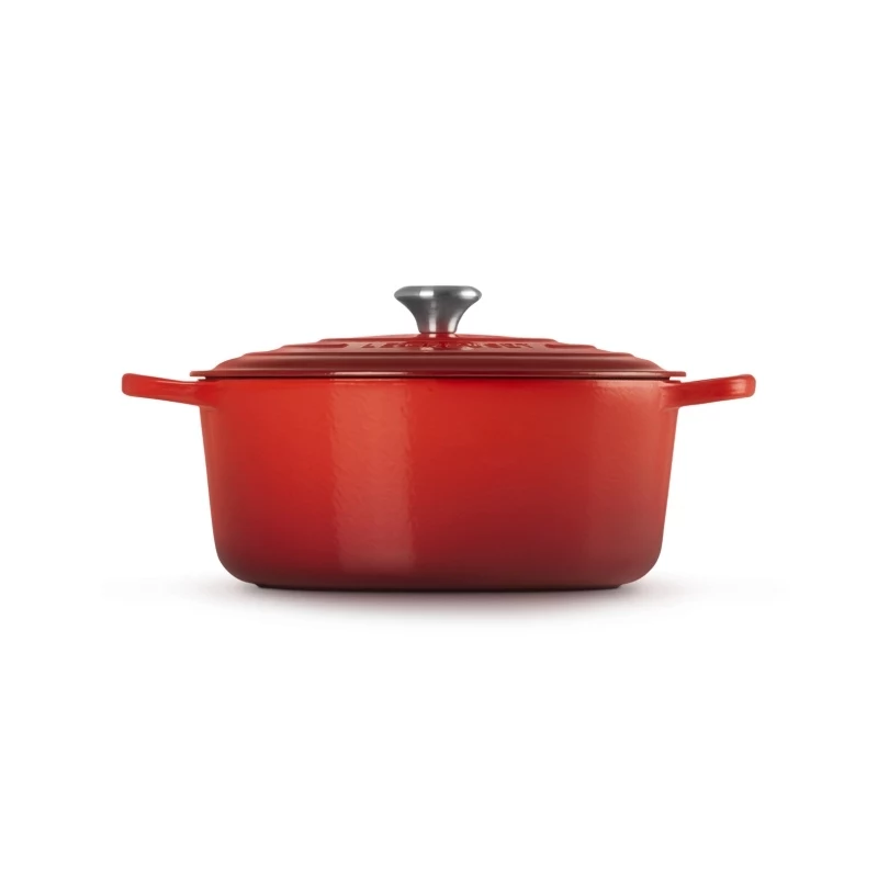 Le Creuset apvalus ketaus troškinimo puodas 34cm 12L raudonas
