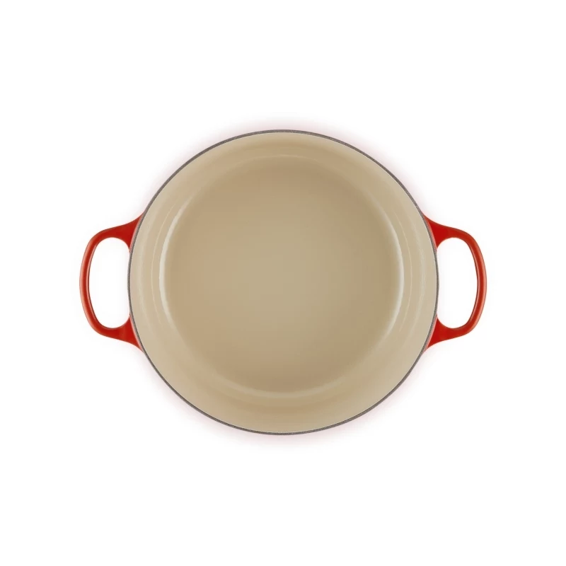 Le Creuset apvalus ketaus troškinimo puodas 34cm 12L raudonas