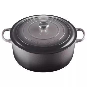 LE CREUSET ketaus apvalus troškinimo puodas 34 cm 12 L pilkas