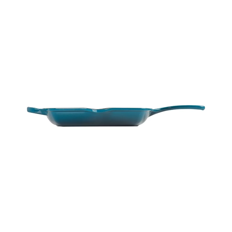 Le Creuset ketaus kvadratinė grilio keptuvė 26x26cm mėlyna