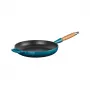 LE CREUSET ketaus keptuvė su medine rankena Ø28cm mėlyna