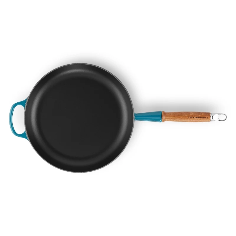 LE CREUSET ketaus keptuvė su medine rankena Ø28cm mėlyna