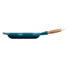 LE CREUSET ketaus keptuvė su medine rankena Ø28cm mėlyna