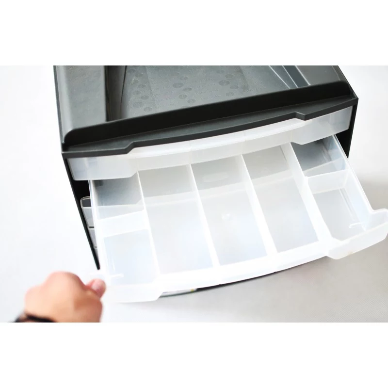 CURVER DIY įrankių ir smulkių detalių dėžė su 6 stalčiais 29x17x27cm