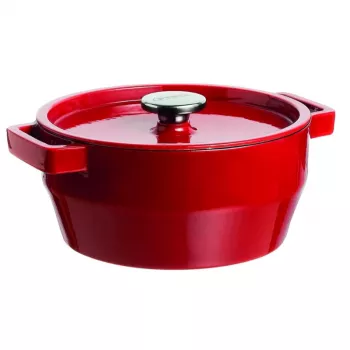 Pyrex ketaus puodas 3,6L apvalus Ø24cm raudonas