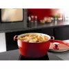 Pyrex ketaus puodas 3,6L apvalus Ø24cm raudonas