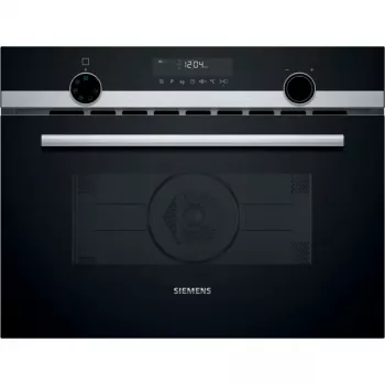 Siemens CM585AGS1 iQ500 įmontuojama mikrobangų krosnelė, juoda/nerūdijantis plienas