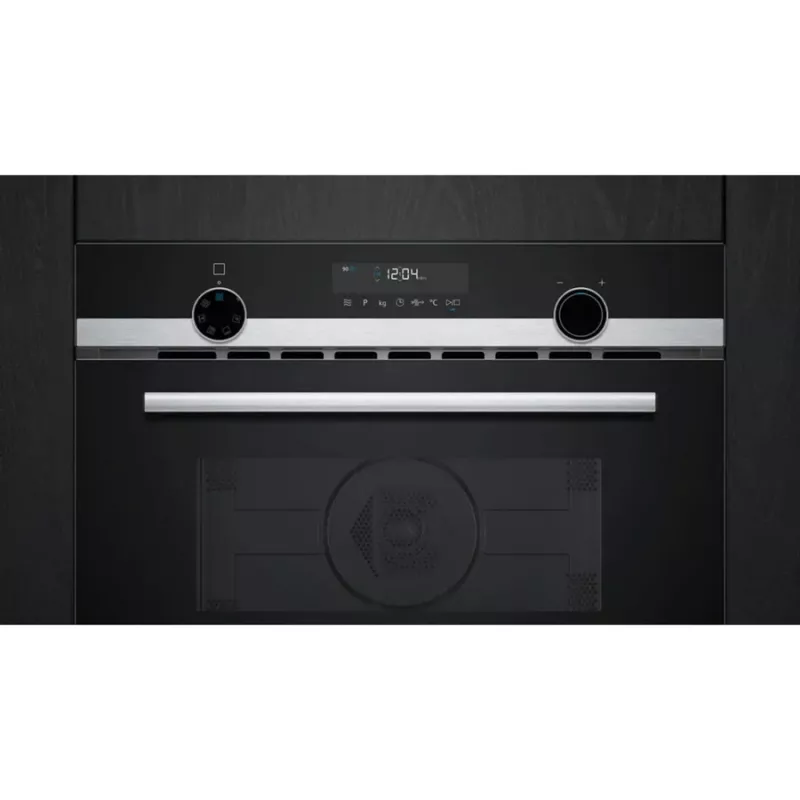 Siemens CM585AGS1 iQ500 įmontuojama mikrobangų krosnelė, juoda/nerūdijantis plienas