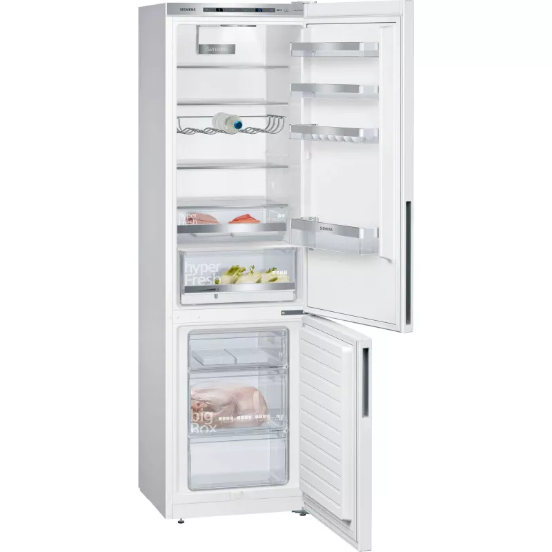 Siemens KG39EAWCA iQ500 Laisvai pastatomas šaldytuvas-šaldiklis, 201 cm aukščio, energinio efektyvumo klasė C, baltas