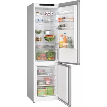 Bosch KGN392LBF Serie 4 laisvai pastatomas šaldytuvas-šaldiklis, 203 cm aukščio, energinio efektyvumo klasė B, sidabrinis inox vaizdas