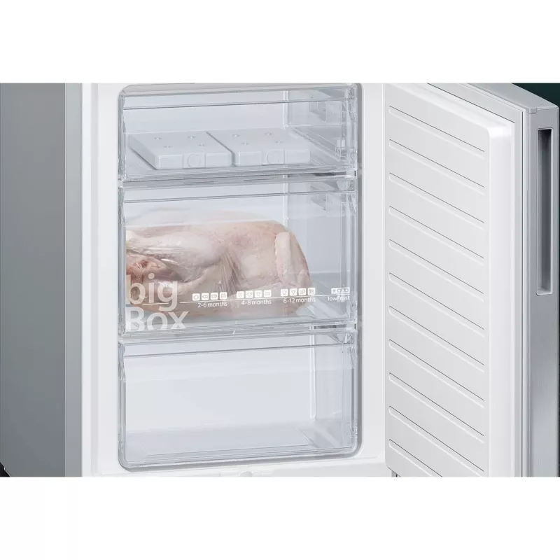 Siemens KG39EALCA iQ500 laisvai stovintis šaldytuvas-šaldiklis, 201 cm aukščio, C energijos efektyvumo klasė, sidabrinis