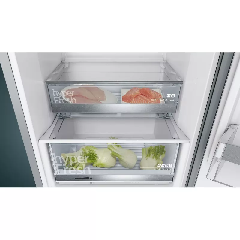 Siemens KG39EALCA iQ500 laisvai stovintis šaldytuvas-šaldiklis, 201 cm aukščio, C energijos efektyvumo klasė, sidabrinis